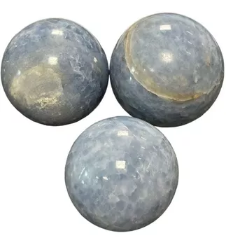 3 polierte blaue Calcit-Kugeln 1.995 k