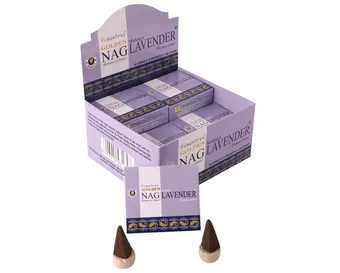 Räucherwerk Vijayshree Golden Nag Lavendel in Kegeln