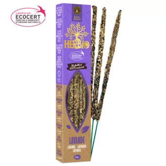 Herbio Lavendel Ecocert Smudge Räucherstäbchen 20g