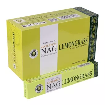Räucherstäbchen Vijayshree Golden Nag Lemon Grasss 15g