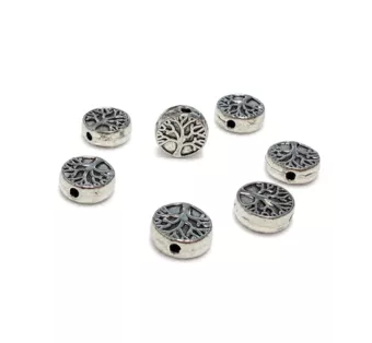 Runde Edelstahl-Zwischenteile Lebensbaum 9mm x50
