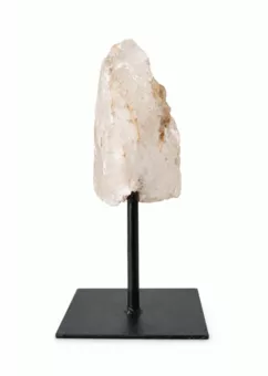 Roher Bergkristall A auf Schwarzem Metallständer 17-20 cm 600-900 g