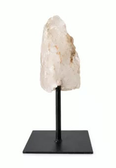 Roher Rauchquarz A auf Schwarzem Metallständer 17-20 cm 400-500 g