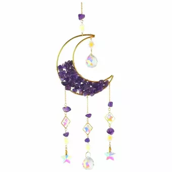 Amethyst-Mond- und Sonnenfänger-Mobile