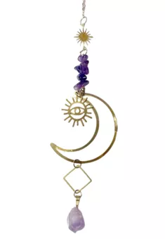 Mobiler Sonnenfänger gegen den bösen Blick Amethystmond 38cm