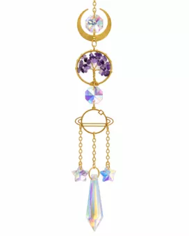 Sonnenfänger Lebensbaum aus Amethyst
