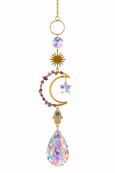 Sonnenfänger Mond mit Amethyst