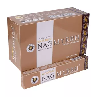 Räucherstäbchen Vijayshree Golden Nag Myrrhe 15g