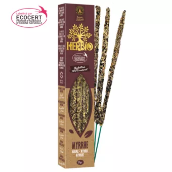 Herbio Myrrhe Ecocert Smudge Räucherstäbchen 20g