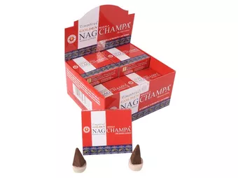 Räucherwerk Vijayshree Golden Nag Champa in Kegeln