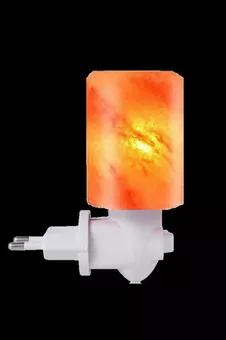 Zylindrische Salzkristalllampe als Nachtlicht