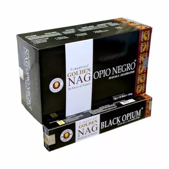 Räucherstäbchen Vijayshree Golden Nag Black Opium 15g