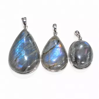 Anhänger Silber 925 Labradorit AAA 3 Stück 17,03g