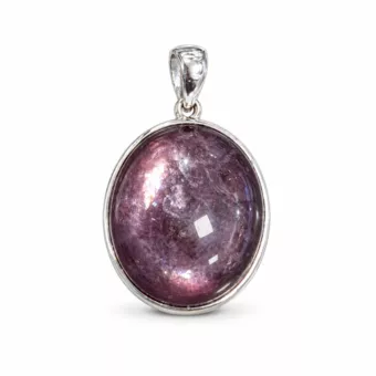 Anhänger Silber 925 Lepidolith AAA 3,08 g.