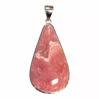 Rhodochrosit-Anhänger aus 925er Sterlingsilber, AAA-Silber, 1 Stück, 5,09 g
