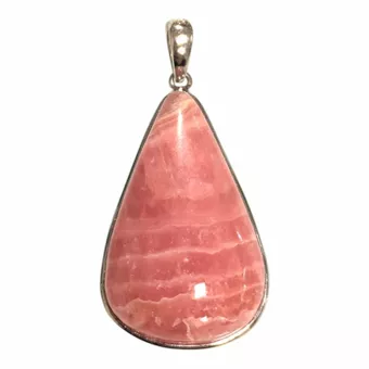 Rhodochrosit-Anhänger aus 925er Sterlingsilber, AAA-Silber, 1 Stück, 5,34 g