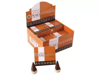 Räucherwerk Vijayshree Golden Nag Palo Santo in Kegeln