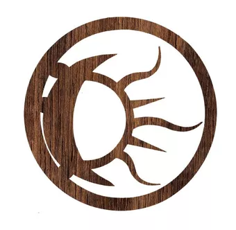 18 cm großes magnetisches Sonnen- und Mondschild aus Holz für HMD999