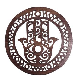 Magnetisches Holzschild „Hand der Fatima“, 18 cm, für HMD999