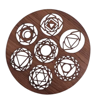 Magnetisches Holzpaneel mit 7 Chakren, 18 cm, für HMD999