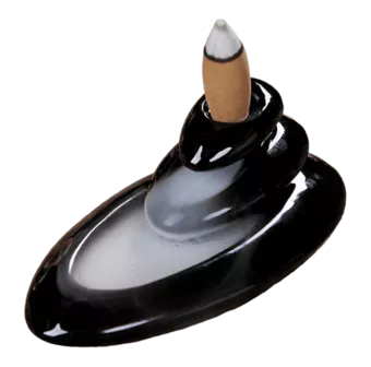 Rückfluss-Räucherstäbchenhalter Keramik-Piroge 13 cm