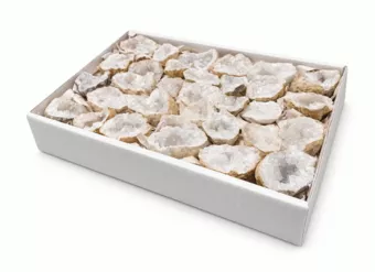 Cölestin A Rohsteine Display 3-7 cm 2,5-3 kg