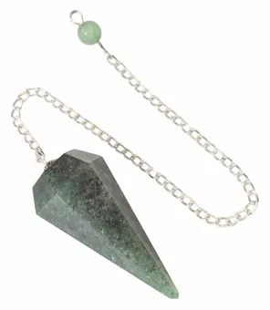 Kegel  Grün Aventurine-Pendel 6 facettiert