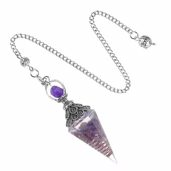 Orgonit-Amethyst-Pendel 6 Gesichter
