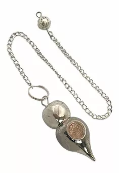 Pendelpunkt aus silbernem Metall Pentacle