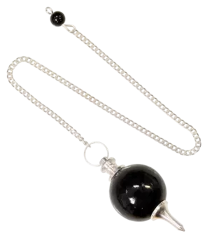 Schwarzes Obsidian-Kugelpendel 4cm