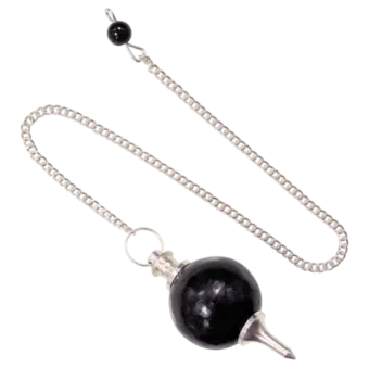 Schwarzes Turmalin-Kugelpendel 4cm
