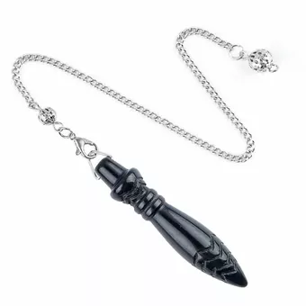Thoth-Pendel aus schwarzem Obsidian A
