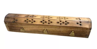 Räucherstäbchenhalter-Box aus Papri-Holz Buddha 30cm x2