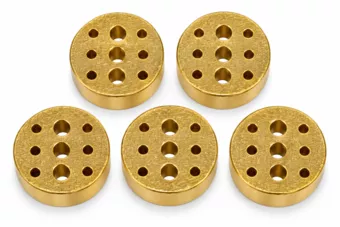 Goldfarbener Räucherstäbchenhalter mit 9 Öffnungen – 5er-Set