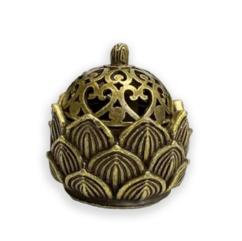 Lotuskugel-Räucherstäbchenhalter aus Metall 4 cm