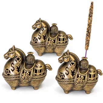 Räucherstäbchenhalter Pferd 5,3 cm – 3er-Set