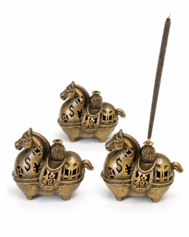 Räucherstäbchenhalter Pferd 5,3 cm – 3er-Set