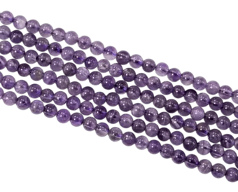 Amethyst Rundperlen-Strang A 4mm