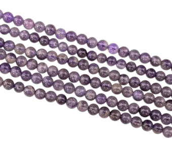 Amethyst Rundperlen-Strang AB 4mm