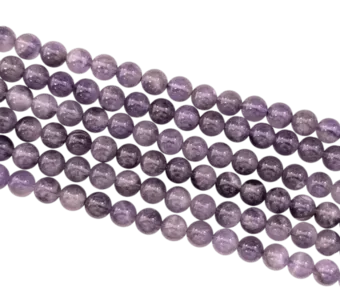 Amethyst Rundperlen-Strang AB 7.5-8.5mm