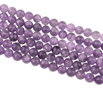 Lavendel-Amethyst Rundperlen-Strang A 10mm