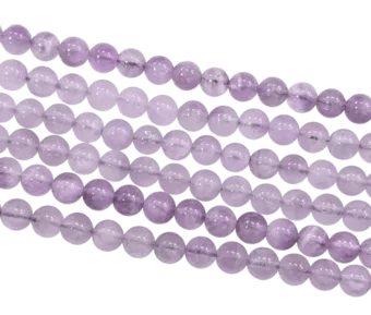 Lavendel-Amethyst Rundperlen-Strang A 6mm