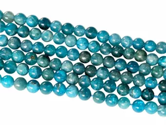 Runde Blaue Apatit A+ Perlen auf Strang 5.5mm