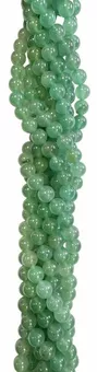 Grüner Aventurin Rundperlen-Strang A 8mm
