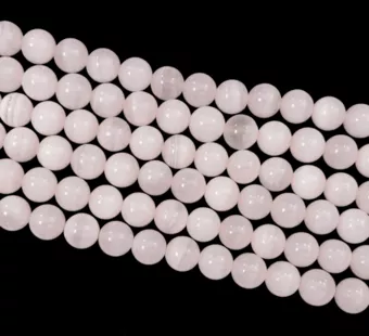 Rosa Calcit A+ 10 mm auf 40 cm Draht