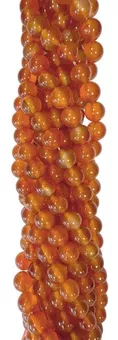 Karneol Rundperlen-Strang A 4mm