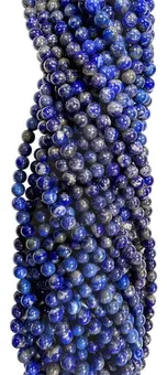 Lapislazuli Rundperlen-Strang A 10-11mm