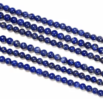 Strang mit Runden Lapislazuli-Perlen A 4 mm