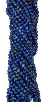 Lapislazuli Rundperlen-Strang AA 6-7mm
