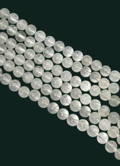 Weißer Mondstein, transparente Peristerit-Perlen, 6 mm, auf 40 cm langem Faden